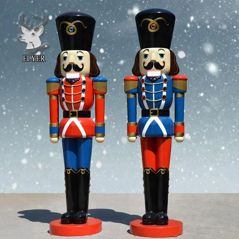 Christmas decoration life size fiberglass nutcracker Christmas statue