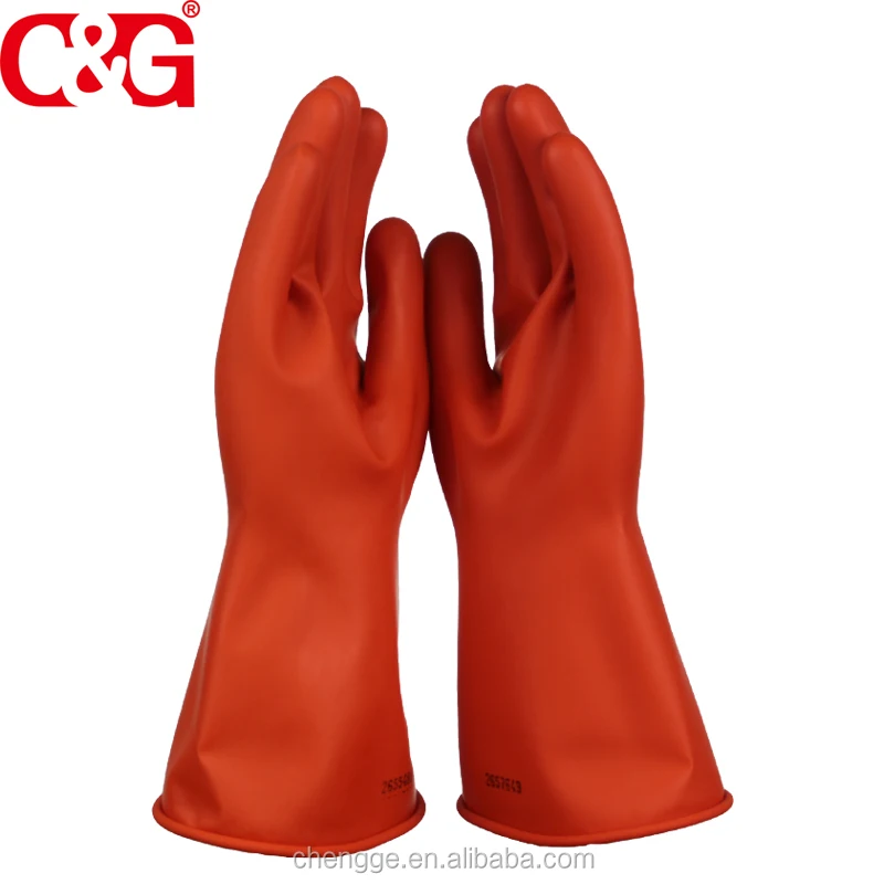 Электрические изоляционные перчатки и защитные перчатки Linemen класса 00