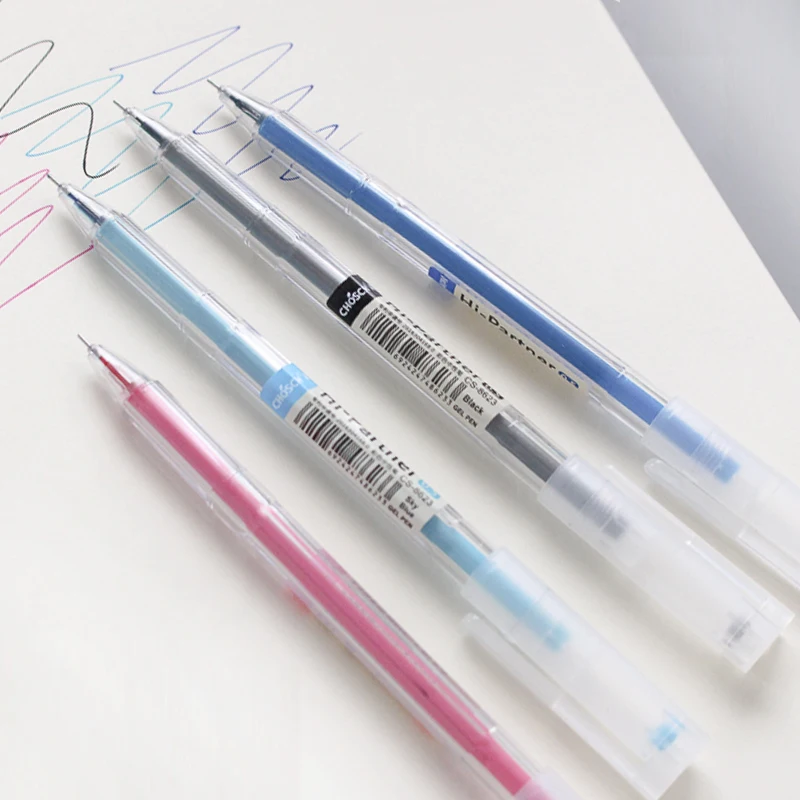 8 видов цветов/набор гелевых ручек 0,5 мм, прозрачная цветная нейтральная ручка