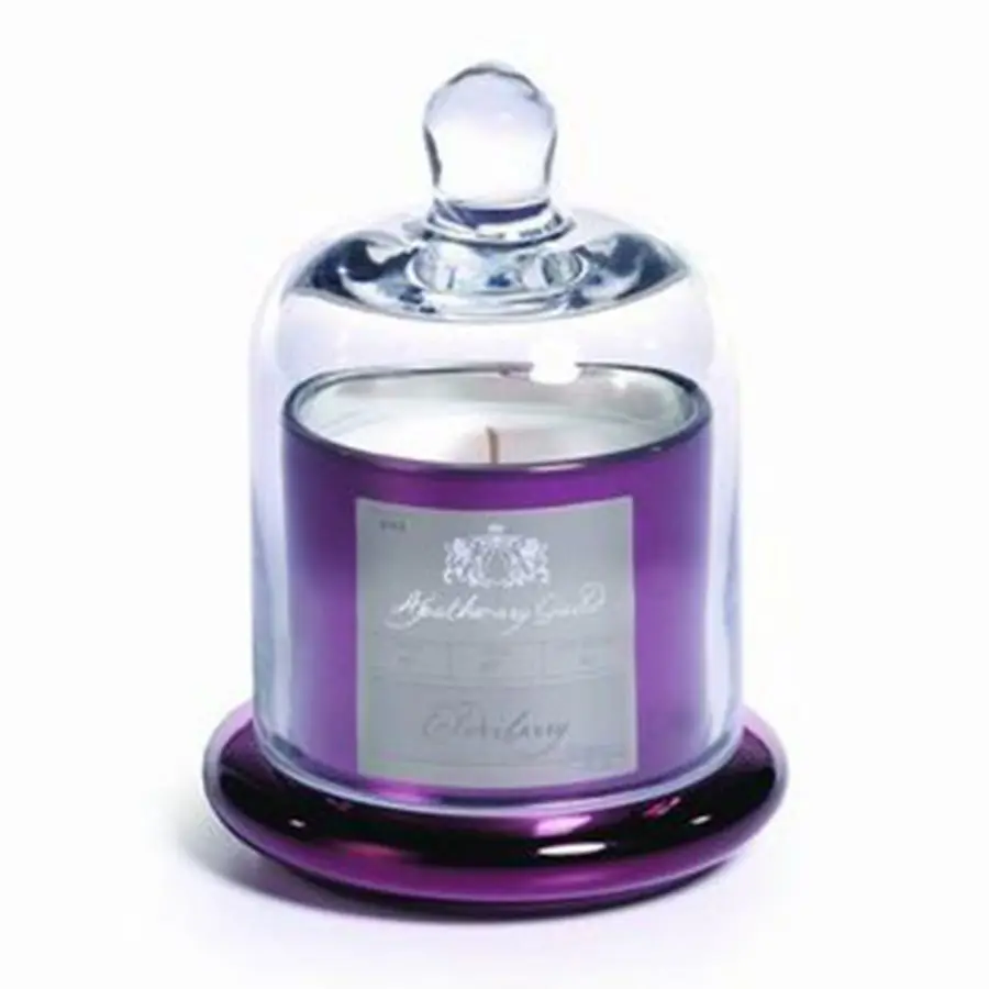 Scented Candle Jar with Glass Dome Comes in Several Different Colors and Burns with Several Different Gorgeous Fragrances