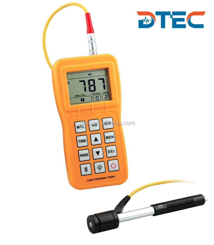DTEC DH200 Portable Leeb Hardness Tester,HL scale, CE ISO Authorized Best-selling Model,D type Impact device AA battery