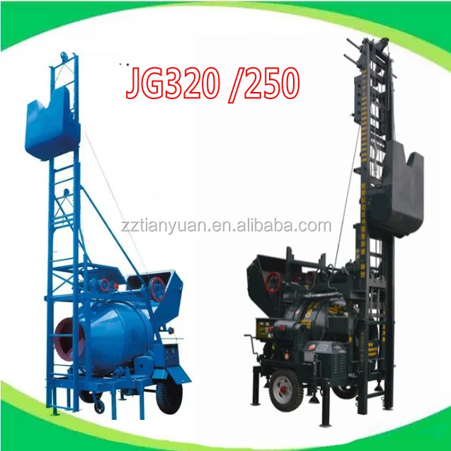 Low Electric Consumption ladder type concrete mixer for sale