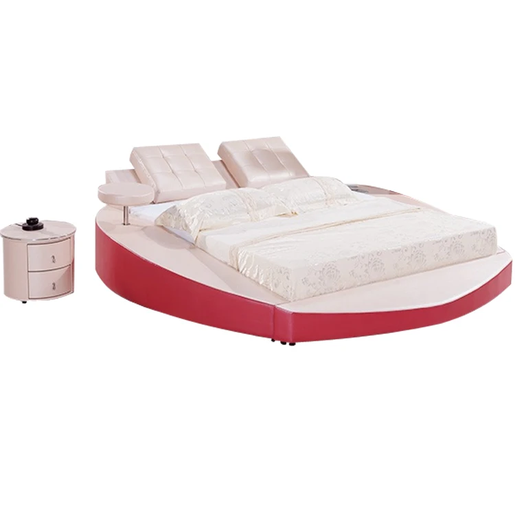 Italian Bedroom Furniture Sets Sale,Luxury Led king size Soft PU Bed Frame