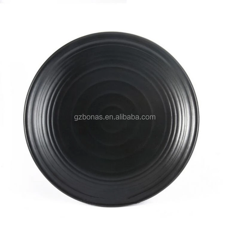 Pottery Ceramic color Japan sushi dinner plate square black plastic plate 100% melamine tableware dinnerware sets