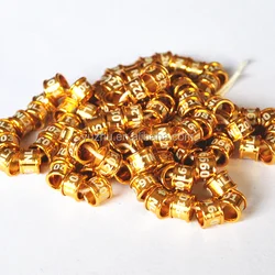 Gold Straight Aluminum Rings Customized Pigeon Rings Bird Rings