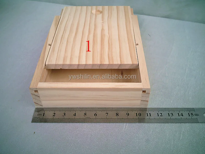 small wooden sliding lid box / wooden boxes with sliding lid / wood box mod