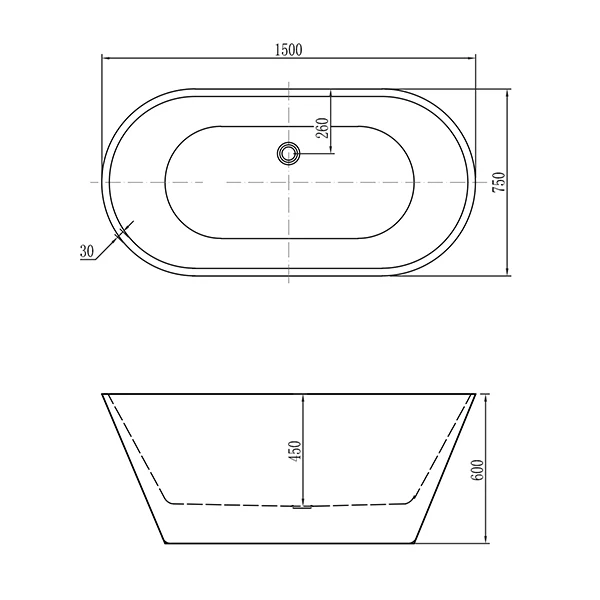 American Style Freestanding Acrylic Fiber Glass Oval Shower Small Size Bath  Tub Indoor Bathtubs