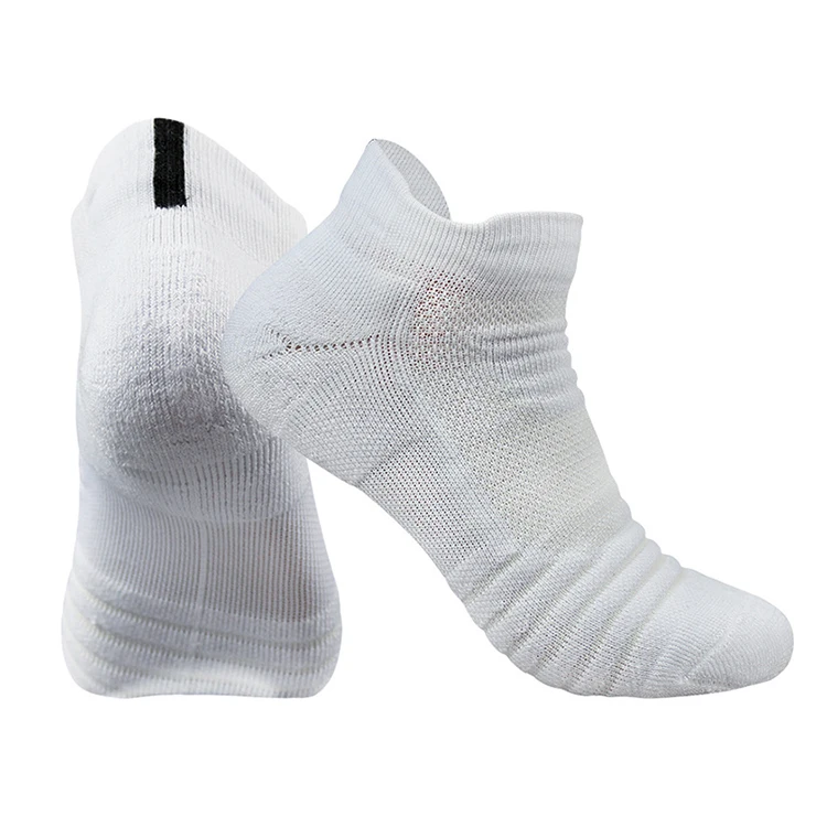 Lrtou Custom Low Cut Cotton Mens Athletic Thermal Sox Sport Cushion Running Half Terry Boat Ankle Towel Socks For Men