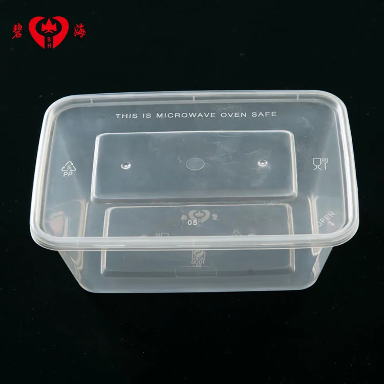 wholesale rectangle clear 1 litre plastic take away lunch box containers with lids