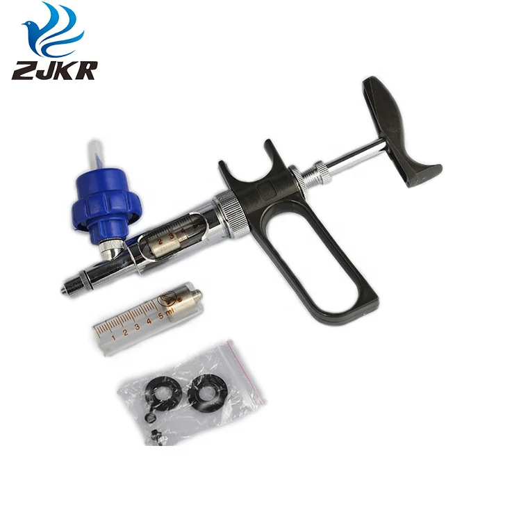 
Kangrui adjustable disposable veterinary pistol automatic continuous syringe gun for vaccine injection 