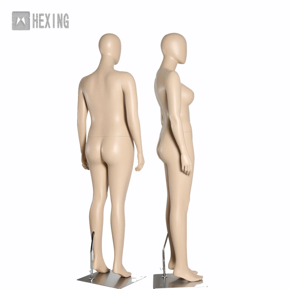 2021 New Fashion Factory Price Fiberglass Window Display Full Body Standing Female Fat Mannequin