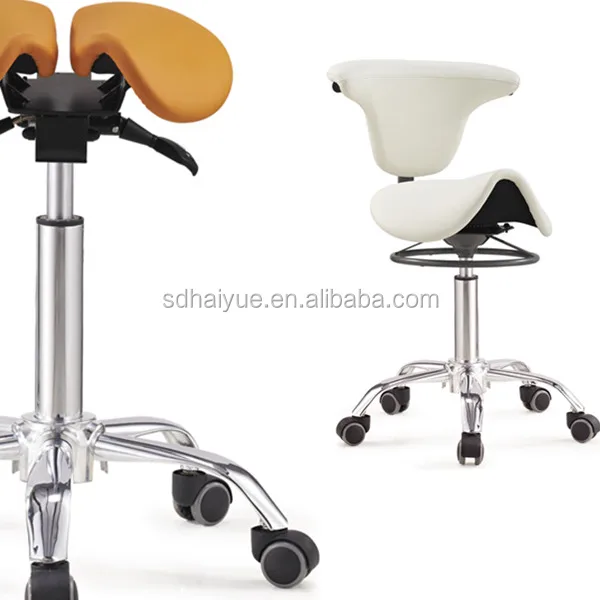 HY4008 Twin saddle chair stool seat rocks and tilts in every direction for healthy freedom of movement