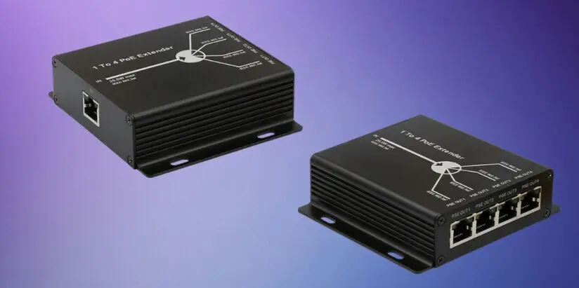 
CCTV accessories PoE repeater 10/100M 4 port PoE extender HY-E4-POE 