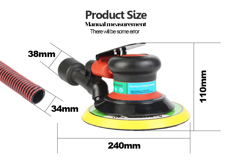 CE EP4151C-6-CV 5MM orbit central vacuum Floor Sander Air Orbital Sander