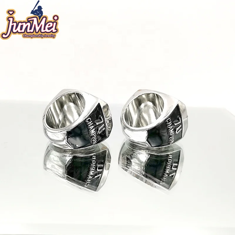 
JunMei factory store hall of fame 7U TO 14U national football league championship ring custom for kids 