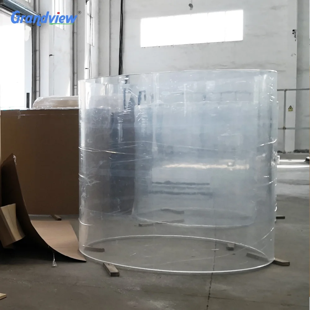 Customized Large Acrylic Vertical Aquarium Hot Sale Fish Tank Aquariums & Accessories High Light Transmission(95%) Sustainable