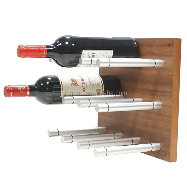 Одной бутылки прямой Алюминиевый вина колышек настенный винный холодильник стеллаж для выставки товаров