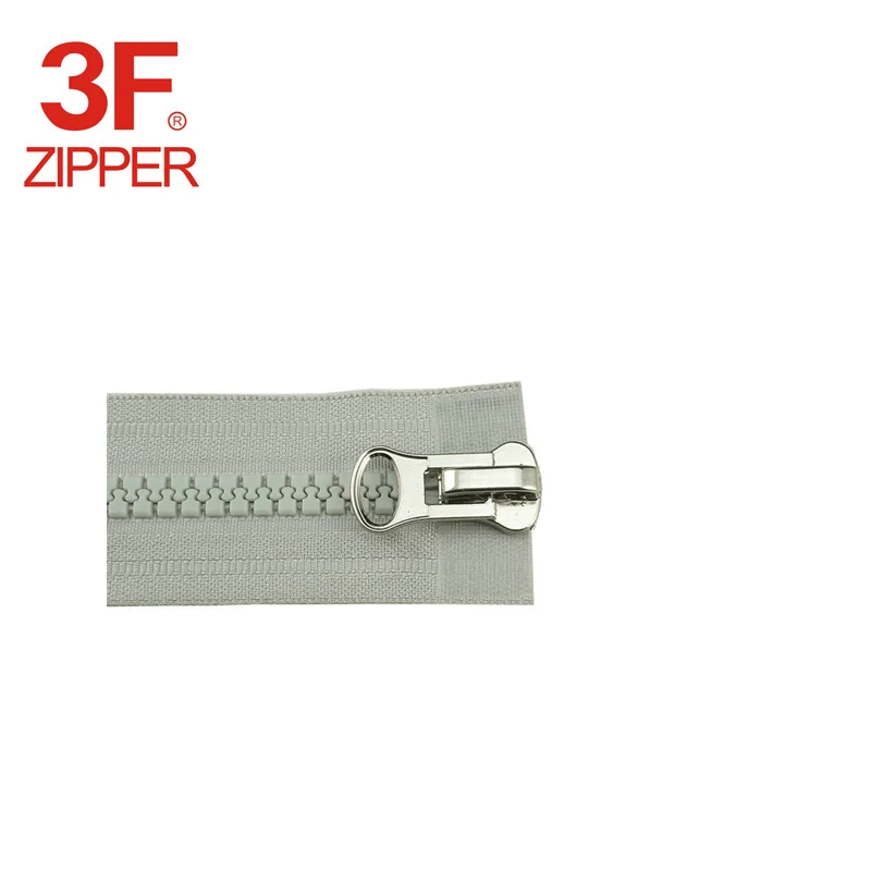 3F zipper factory Wholesale high quality custom diamond square  teeth resin plastic zipper