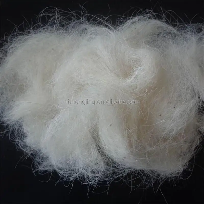
Scoured white goat hair waste 
