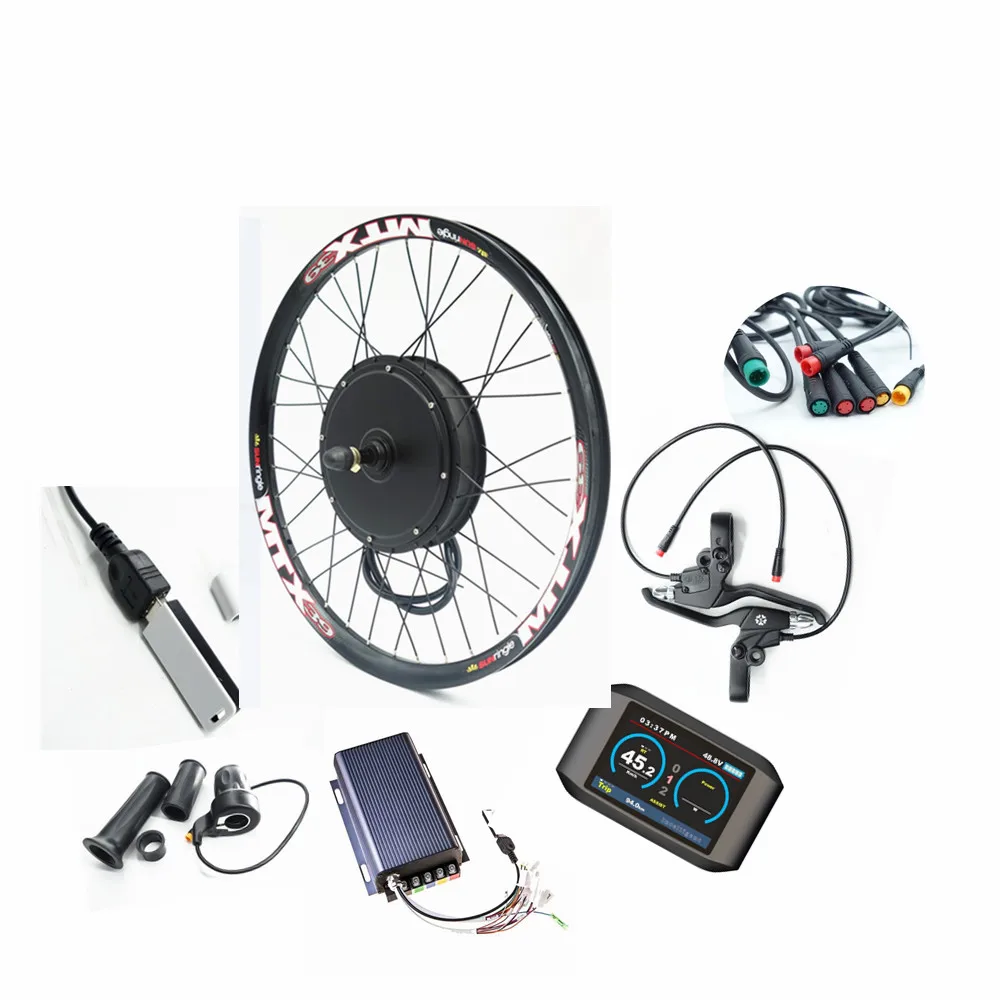 High Speed Electric Bike Kit 3000w Watt Hub Moto ebike  kit Sabvoton Sine Wave Programmable Controller