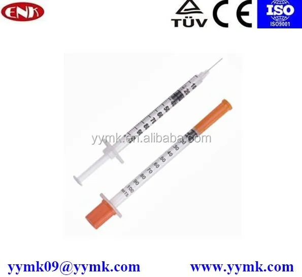 Шприц для инсулина 0,5 мл, пластиковый одноразовый шприц