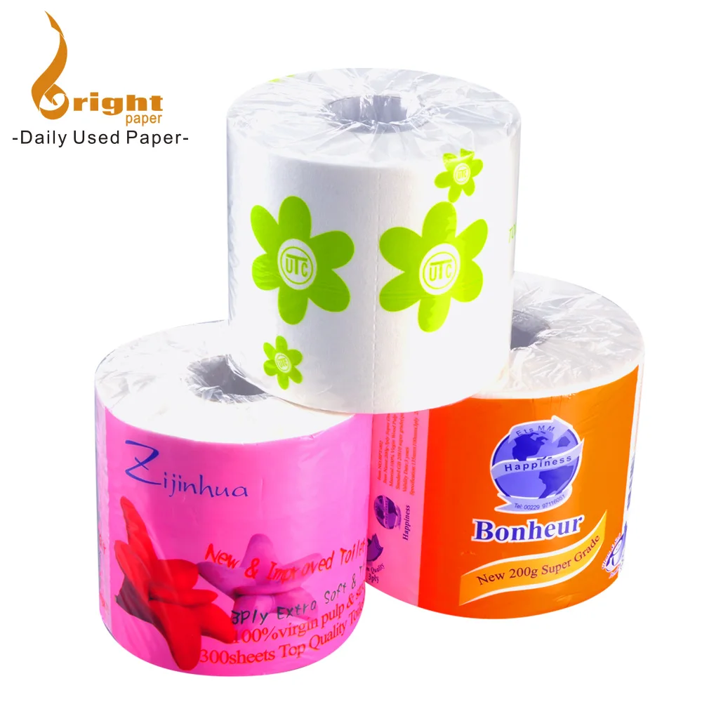 Standard toilet tissue roll with beautiful embossing for Canada Market toilet paper organic