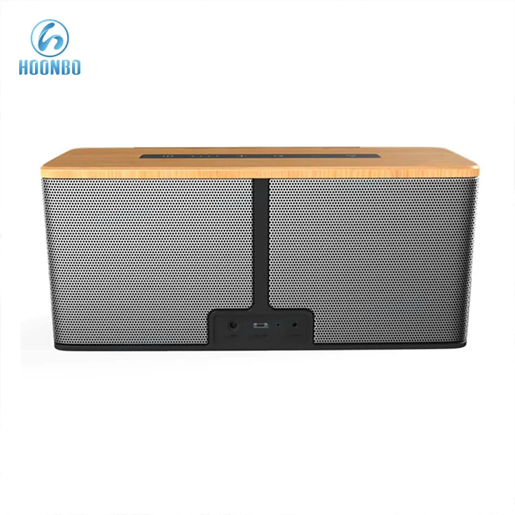 
Wooden Wireless Stereo Speaker with 15W*2 HD and DSP High Loud Speaker 