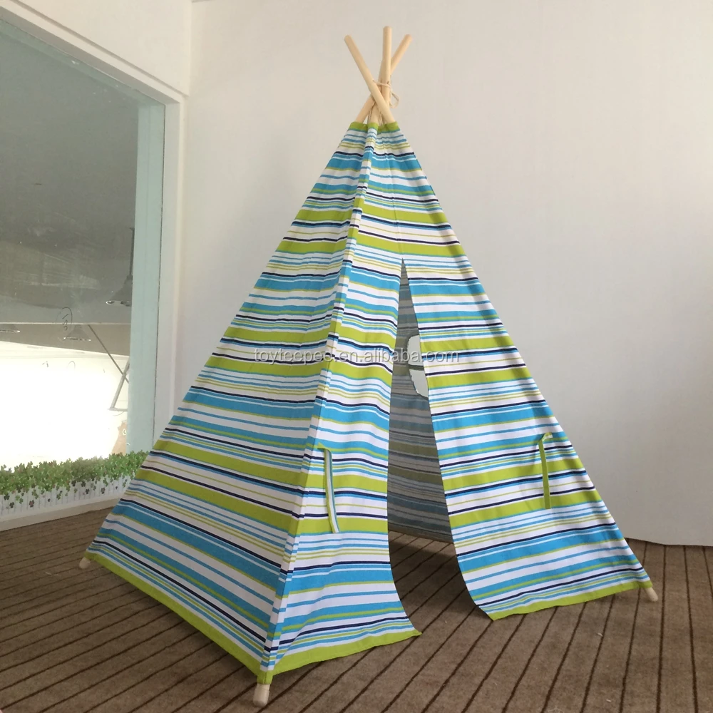 Детская складная Игровая палатка-вигвам с чехлом для переноски в помещении и на улице