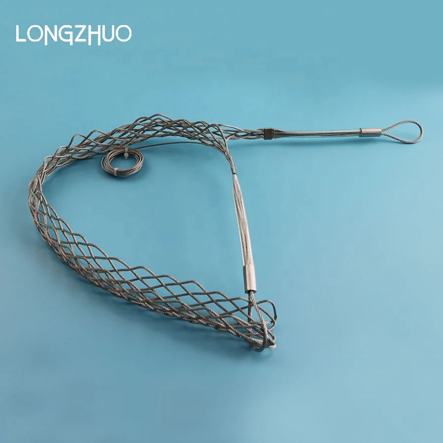 
Double eye smooth wire mesh cable grip pulling grip 