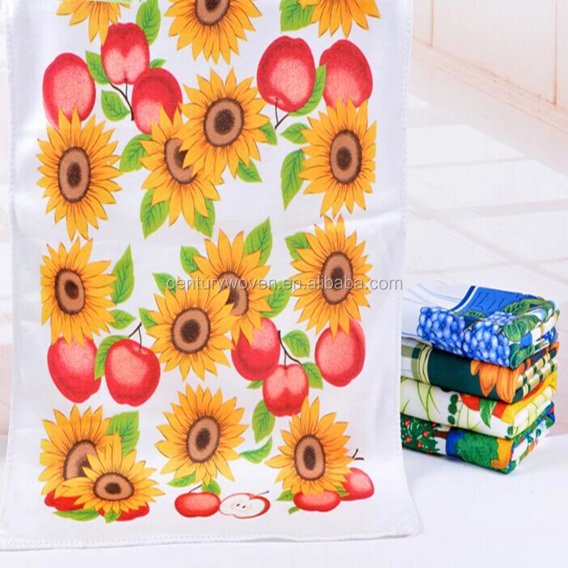 100% хлопковое чайное полотенце с индивидуальным принтом оптом