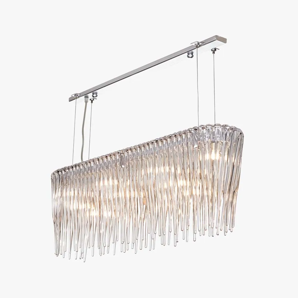 JANSOUL modern rectangular clear hand blown murano glass pendant lighting chandeliers