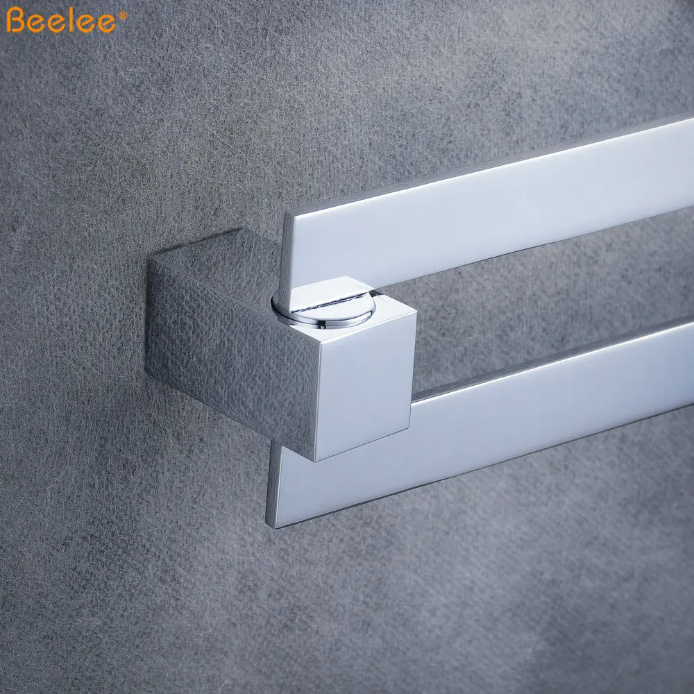 Beelee BA1103 поворотный держатель для полотенец латунь 2-ручный ванная комната качели вешалки одежды вешалка Держатель