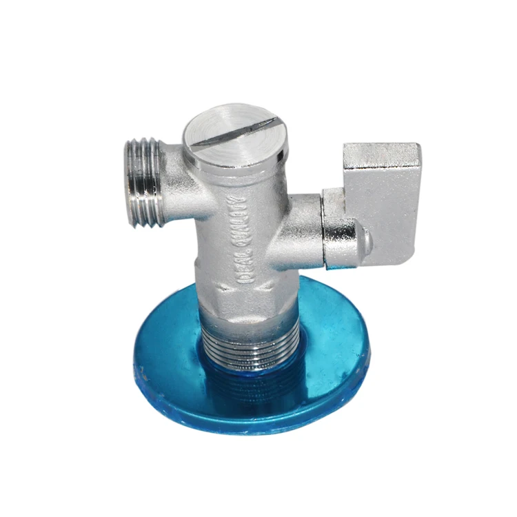 Латунный Угловой шаровой кран с никелированным покрытием 1/2 дюйма и сетчатым фильтром SS для воды