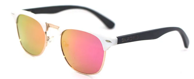 Vintage high standard 100% UV400 sustainable plastic bamboo wood sunglasses