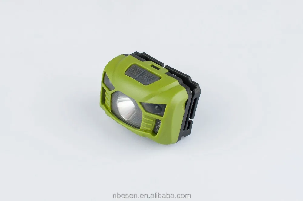 lightweight 3AAA dry battery headlamp with motion sensor and red light