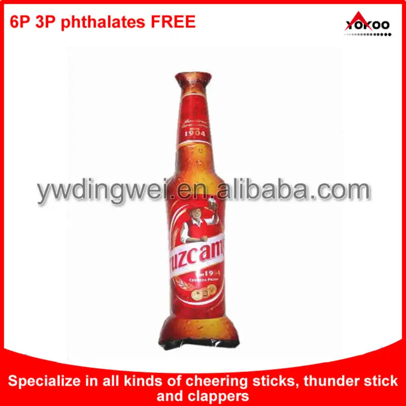 
inflatable Cheering Stick custom beer bottle shape cheering stick 
