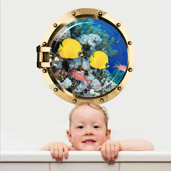 
3D Floor / Wall Sea World Sticker Removable Mural Decals Vinyl Art Living Room Decors 