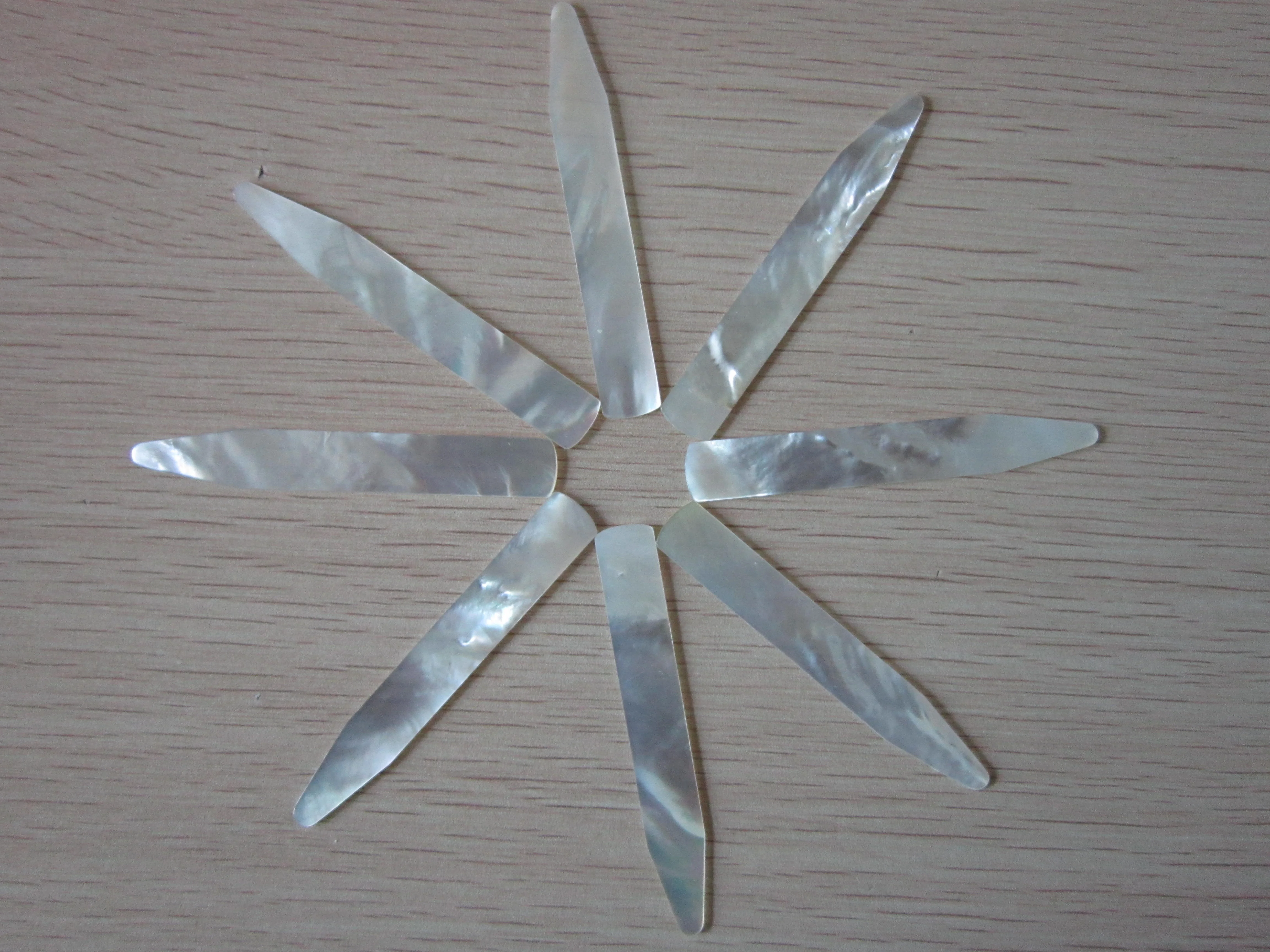 High quality white mother of pearl shell collar stays
