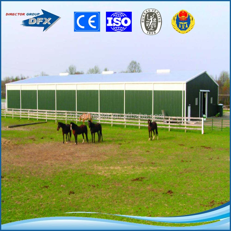 China Made Cheap Long Life Prefabricated Steel Shed Horse Stable House