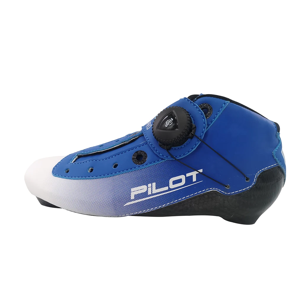 Professional new design hand made BOA system custom leather inline speed racing roller skate boots
