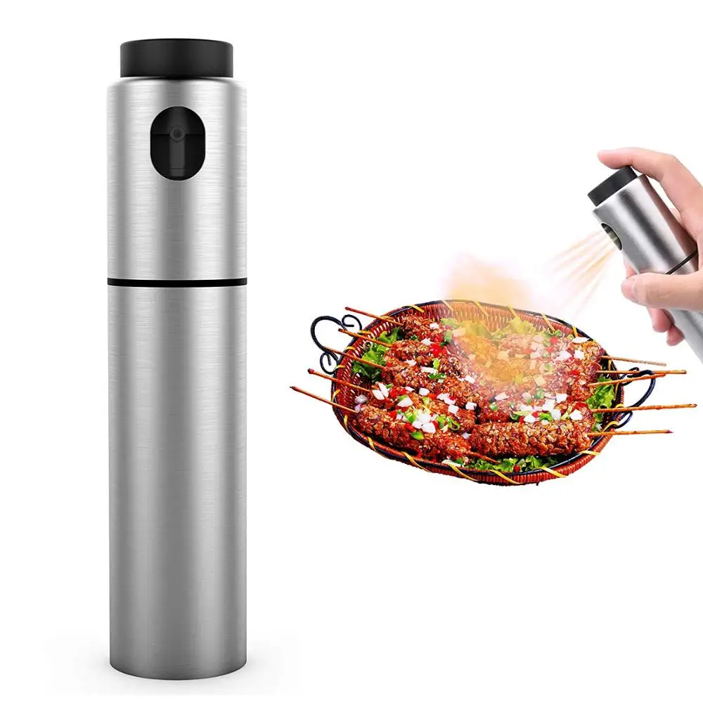 stainless steel fuel injection bottle and Barbecue Marinade Spray Bottle  Brushed Aluminum Olive Oil Sprayer