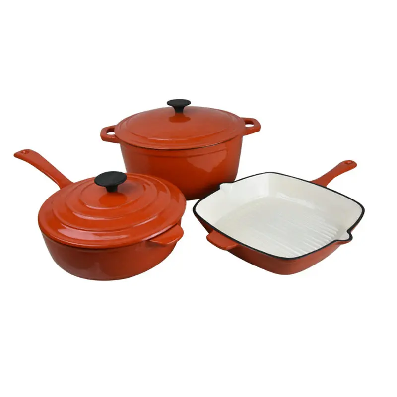 Cast Iron casserole cookware sets