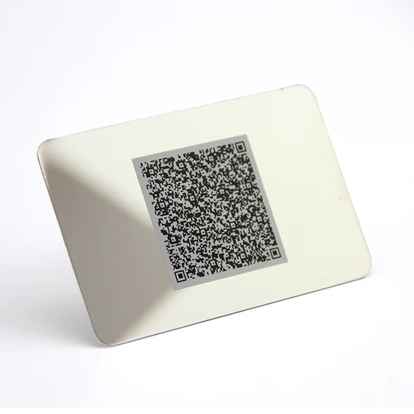 Вырезанная VIP-карта из нержавеющей стали с QR-кодом