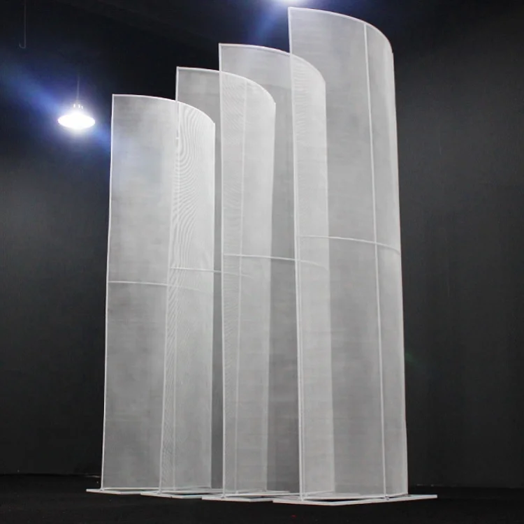 2019 wedding New design arc-sharp Mesh screen stage decoration for wedding party event