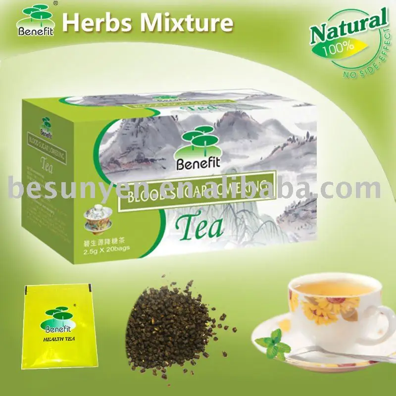 
blood sugar lowering promoting blood circulation tea 