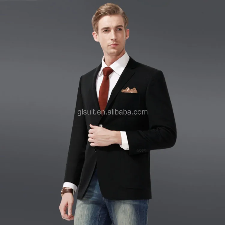 Wholesale new type slim fit bamboo clothing suit three shell buttons men black coat men suit fair price suit from Chinese
