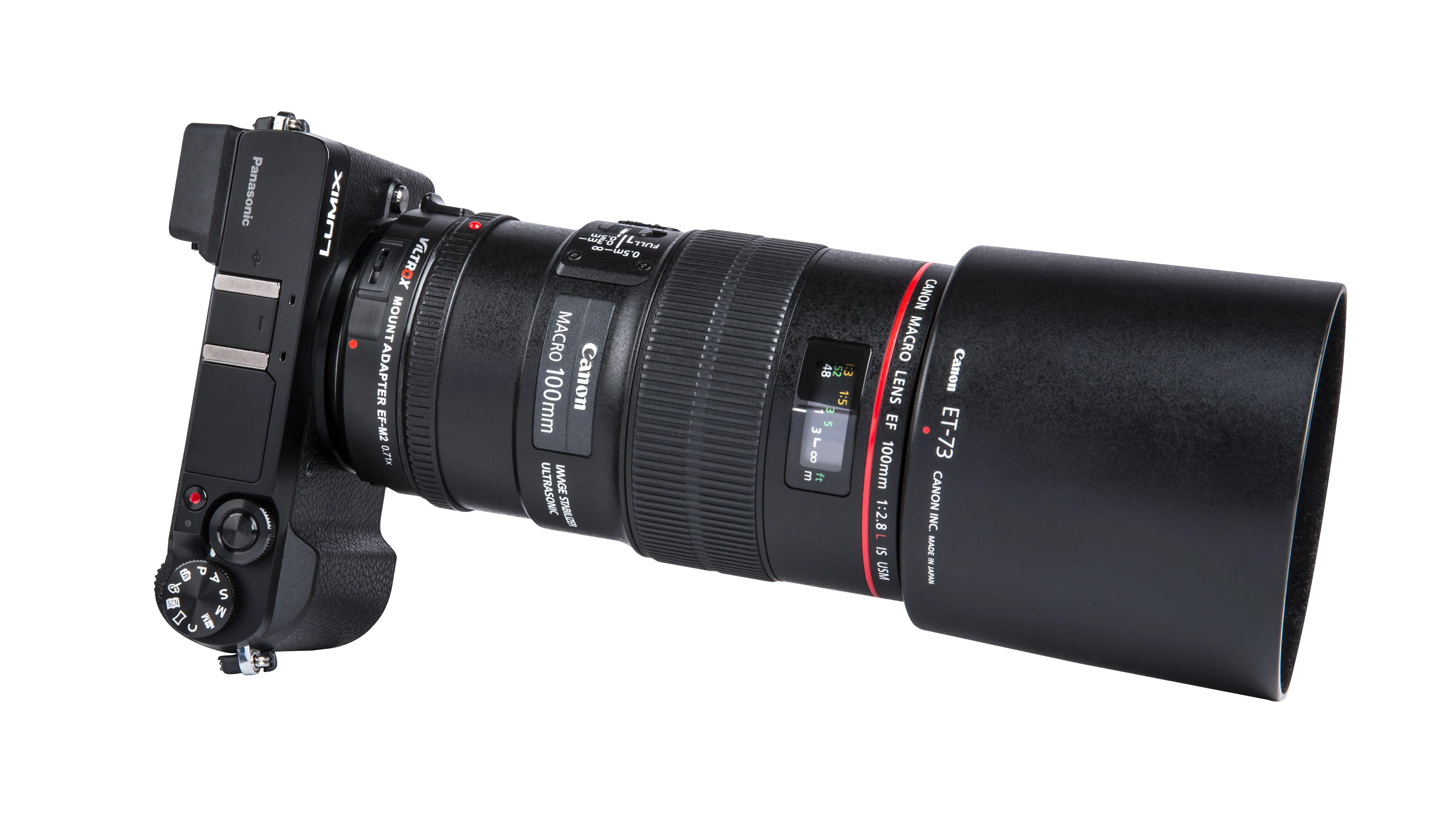 Viltrox EF-M2 0.71x focal electronic mount adapter allow for Canon EF lens used on M4/3 series cameras