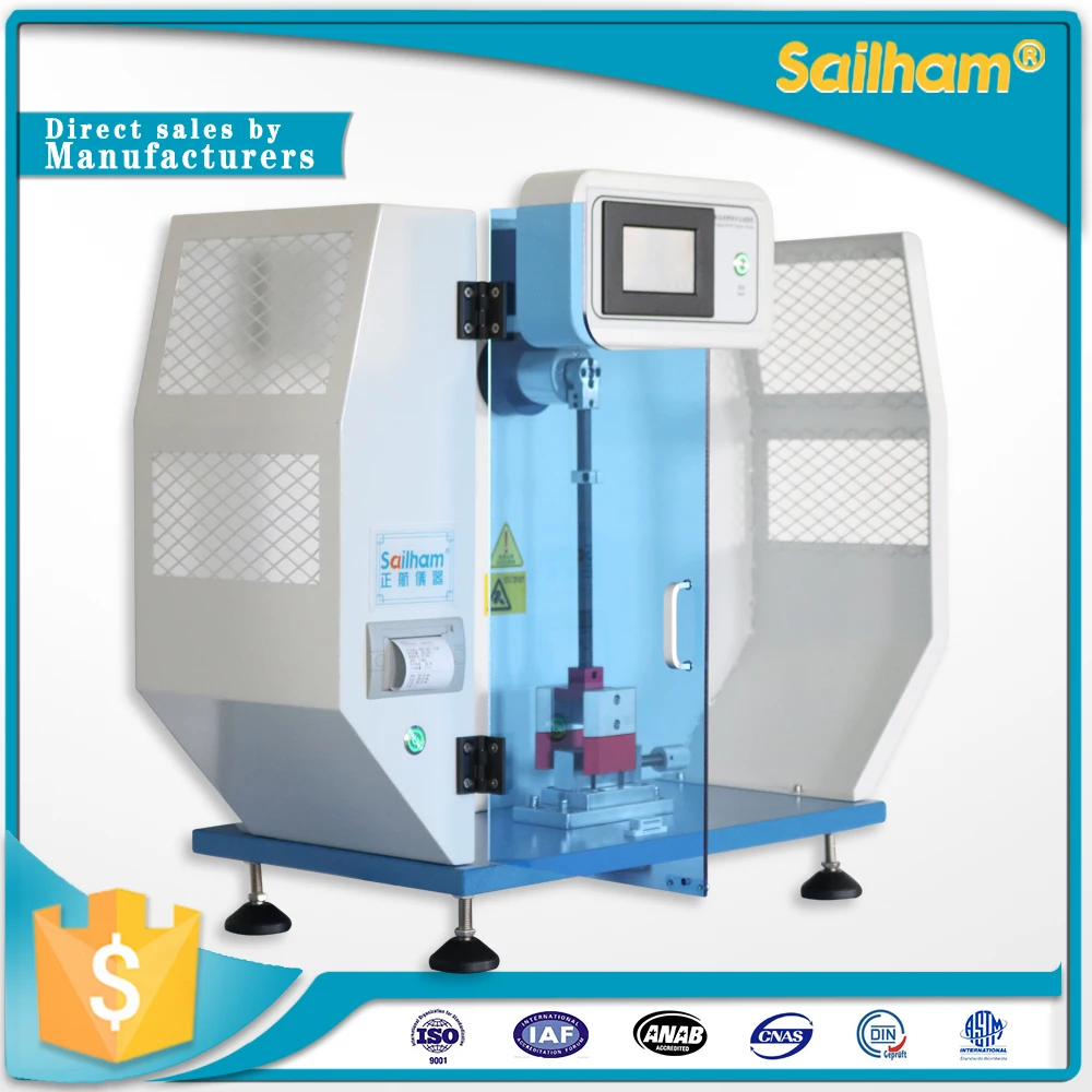 Izod pendulum impact test machine for plastic/ charpy impact tester
