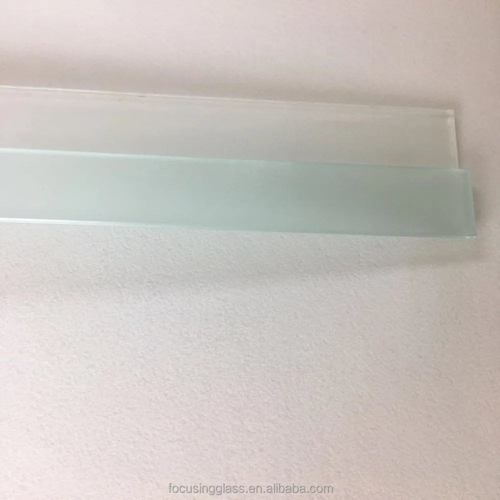 Small Size Acid Etched Normal Clear Tempered Glass Panel
