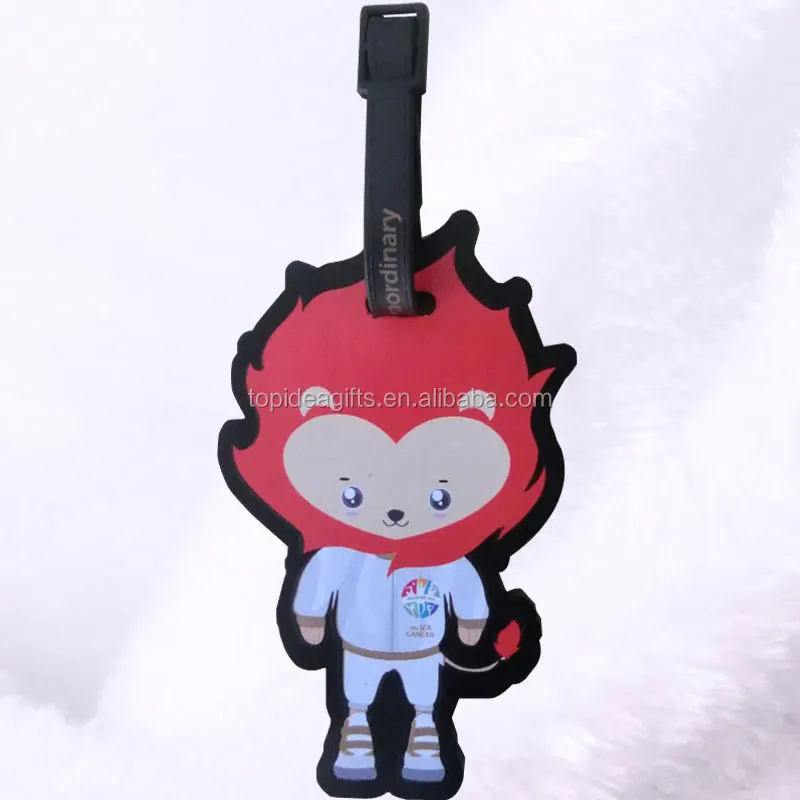 cute green Tortoise animal design zoo souvenir gifts pvc luggage tags suitcase tag bag name card holder